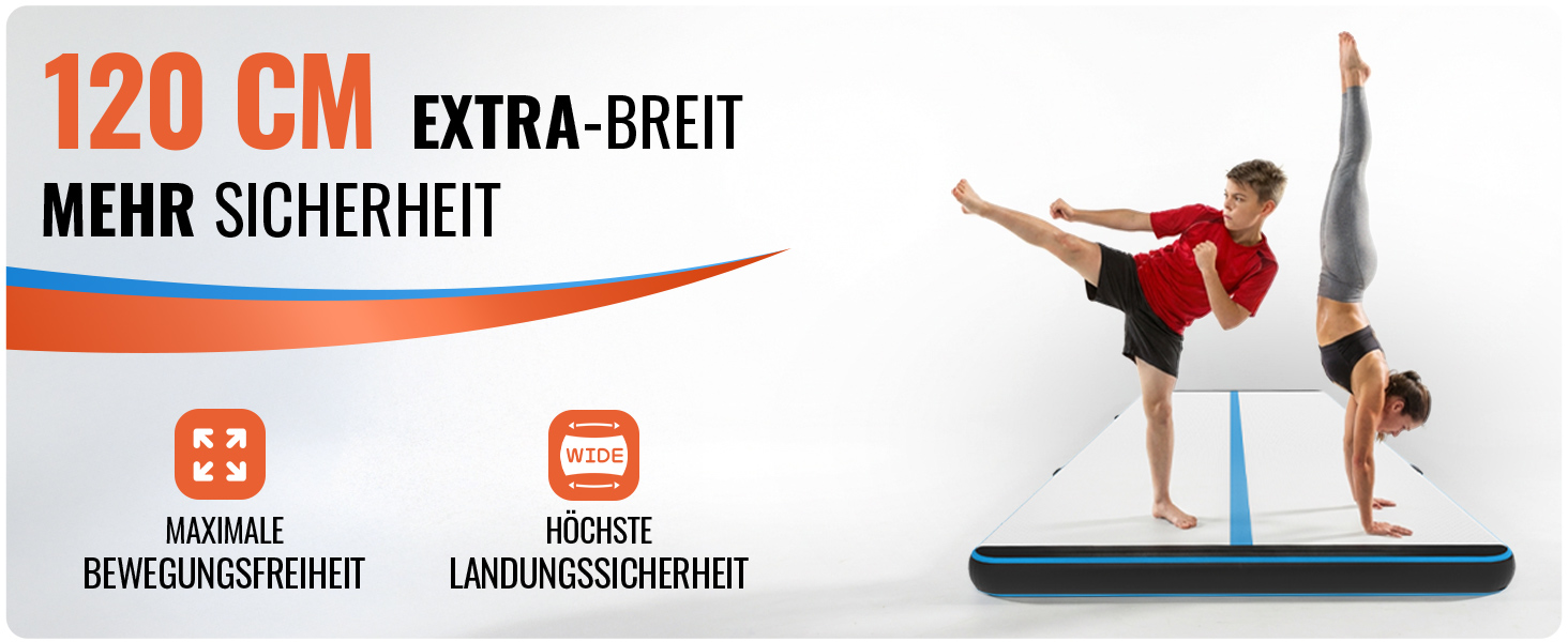 Airtrack мат для гімнастики надувний 3/4/5м, 120см, 10/20см, з електронасосом, ремонтним набором та сумкою 400x120x20см