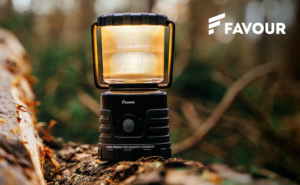 LED ліхтар для кемпінгу Favour Adventurer 1300 Lumen, IP64, регулювання яскравості, змінна колірна температура, акумуляторний, зелений