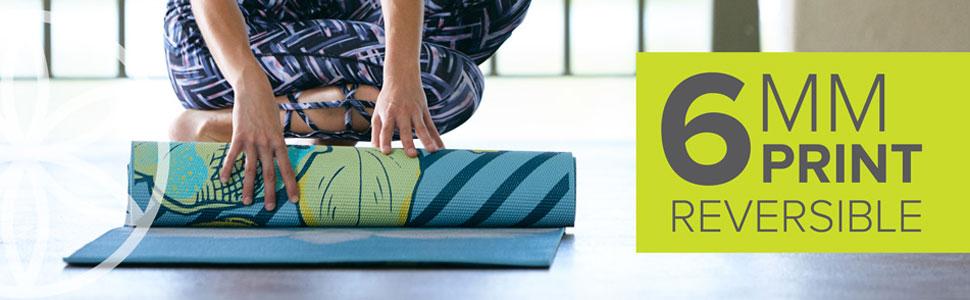 Йога-килимок Gaiam Yogamatte Premium Spiral Motion, двосторонній протиковзкий килимок для йоги та пілатеса, 172.7 x 61 x 6 мм