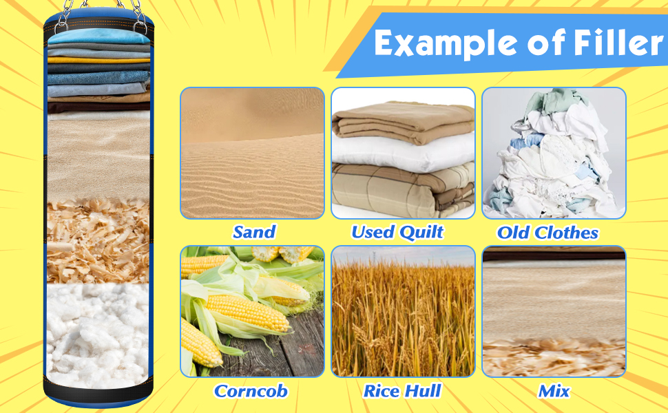 Дитячий боксерський мішок з підвіскою та рукавичками (блакитний, без наповнювача)