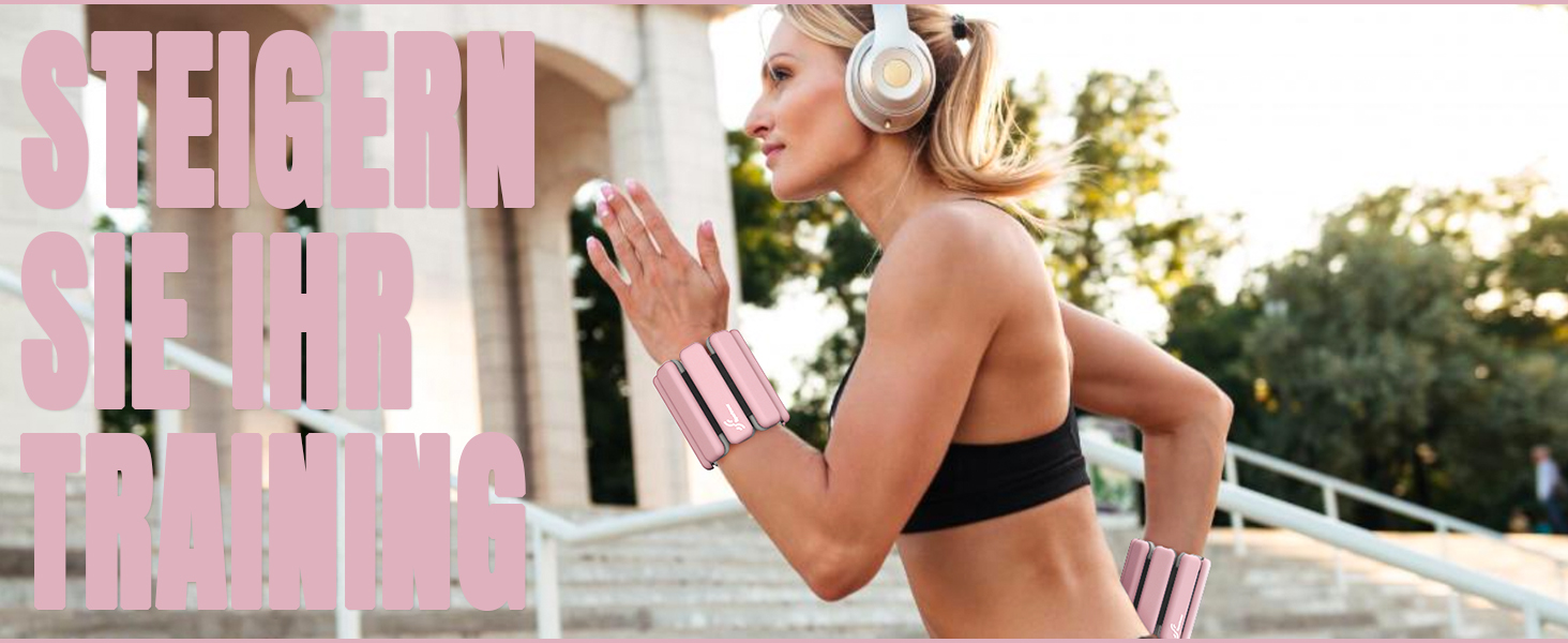 Набір обтяжувачів для ніг Sportneer 2шт (0,5 кг та 1 кг) для йоги, танців, аеробіки (рожевий)