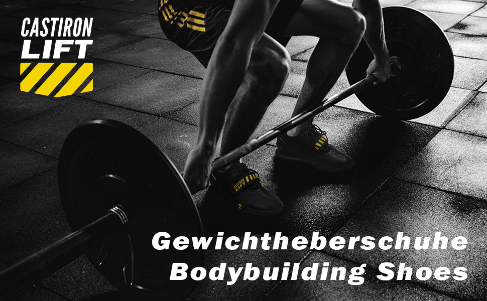 Взуття для важкої атлетики Castiron Lift: кросівки для пауерліфтингу, важкої атлетики та CrossFit, жовті (38 EU)