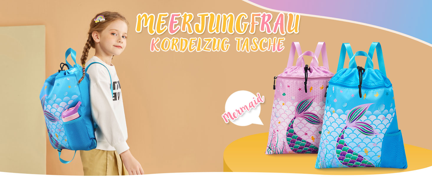 Спортивна сумка для гімнастики WAWSAM з шнурком, 38 × 45 см. Дитяча водонепроникна сумка для плавання, пляжу та покупок, фіолетового кольору