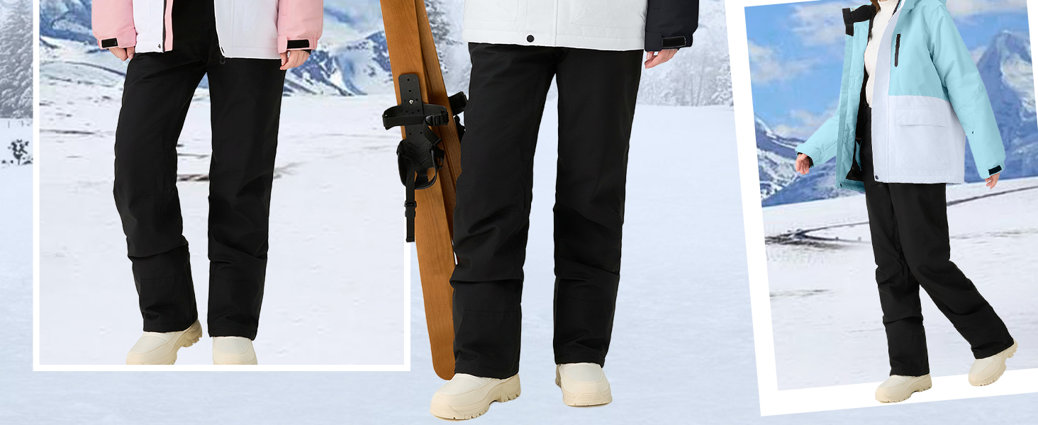 Жіночий гірськолижний костюм HOTIAN 2 в 1: куртка та штани. Водонепроникний, вітронепроникний, теплий. Ідеально для катання на лижах та сноуборді. Колір: BU+BK (синій+чорний)