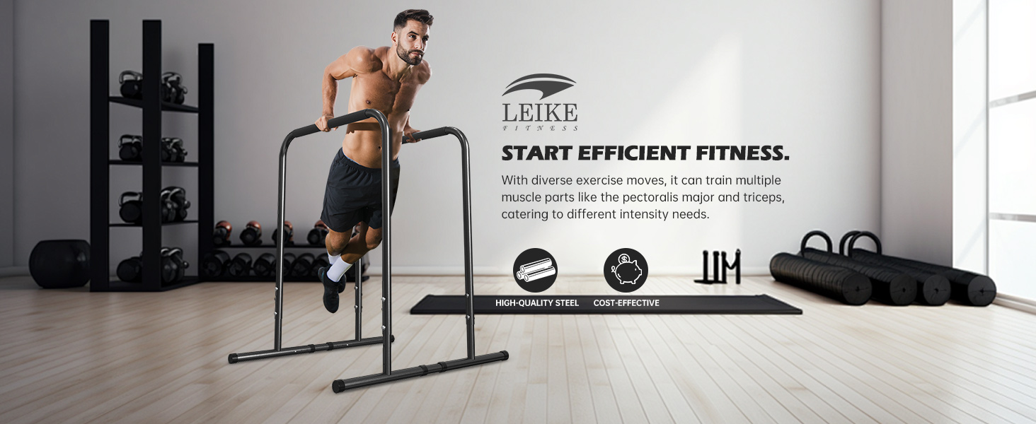 Спортивний турнік Leikefitness AB1100 для віджимань та підтягувань, стійка для тренувань пресу та трицепсів