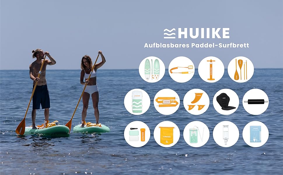 Високоякісні аксесуари для веслування Stand Up - HUIIKE Sup Board, дошка для веслування стоячи з подвійним використанням весла та сидіння для байдарки Веслування стоячи з великою стабільністю Весло для веслування стоячи (зелене)