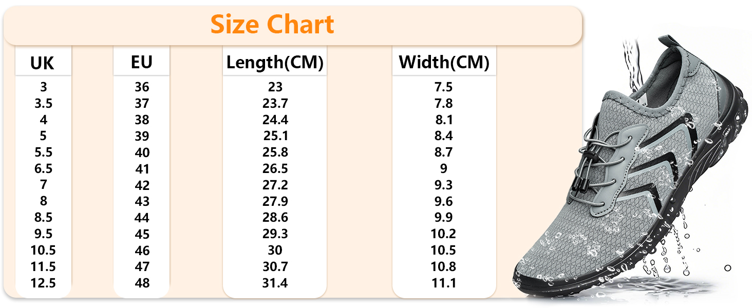 Чоловічі та жіночі аквашузи для плавання та відпочинку на пляжі. Швидковисихаючі аквашузи для води, піску, серфінгу. Розмір 39 EU, чорний/сірий колір.