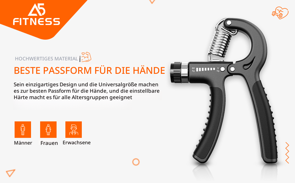 Підсилювач хвату - тренажер для рук та зап'ястя з регулюванням 5-60 кг + E-Book. Розвиток сили хвату, реабілітація. Червоний & Чорний