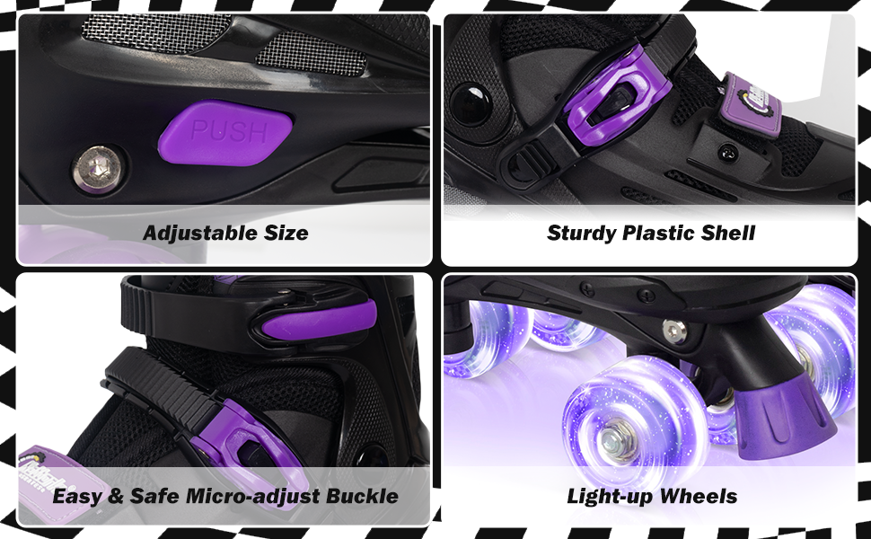 Дитячі ролики Nattork з LED, регульовані, 37-41 EU (Золотий)