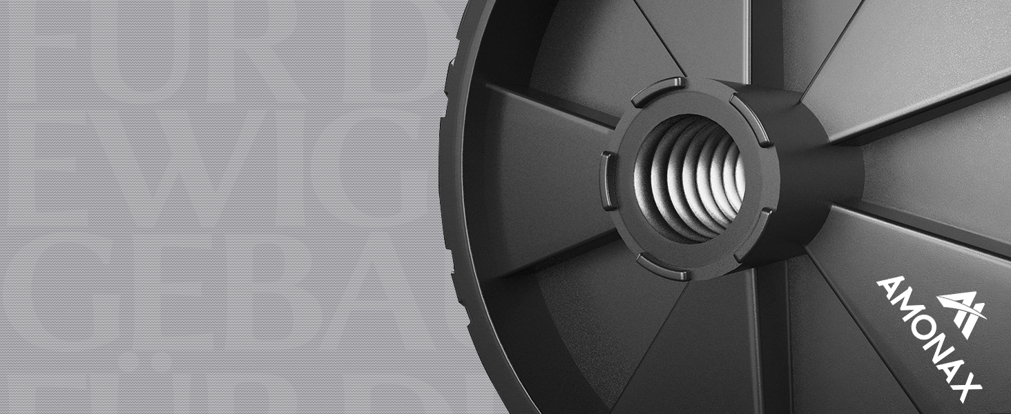 Ролер для пресу Amonax, тренажер для живота, колісо для пресу з килимком для колін, для чоловіків та жінок, тренування пресу (Чорний 3-в-1 комплект)