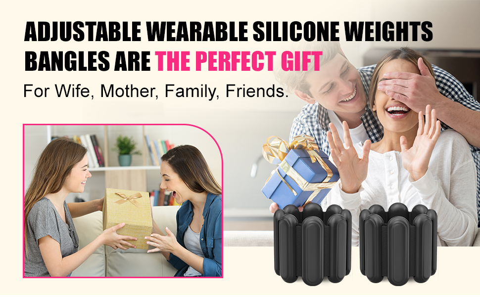 Набір обтяжень для зап'ястя та щиколотки (2 шт, по 0,5 кг) для фітнесу, йоги, танців, пілатесу, ходьби (чорний)