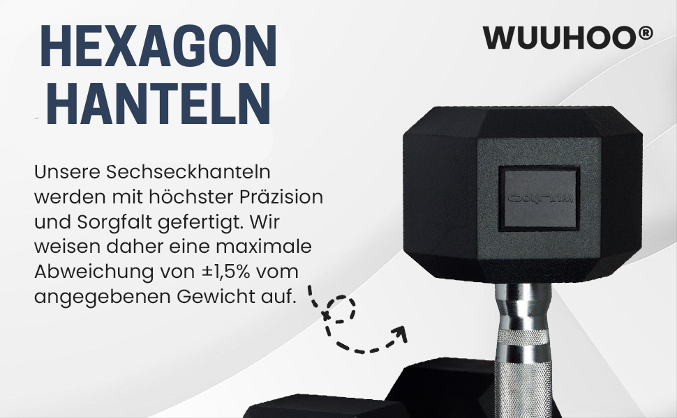 Гантелі Wuuhoo Hexagon Dorian, прогумовані, набір 2 х 4 кг (2,5-27,5 кг)