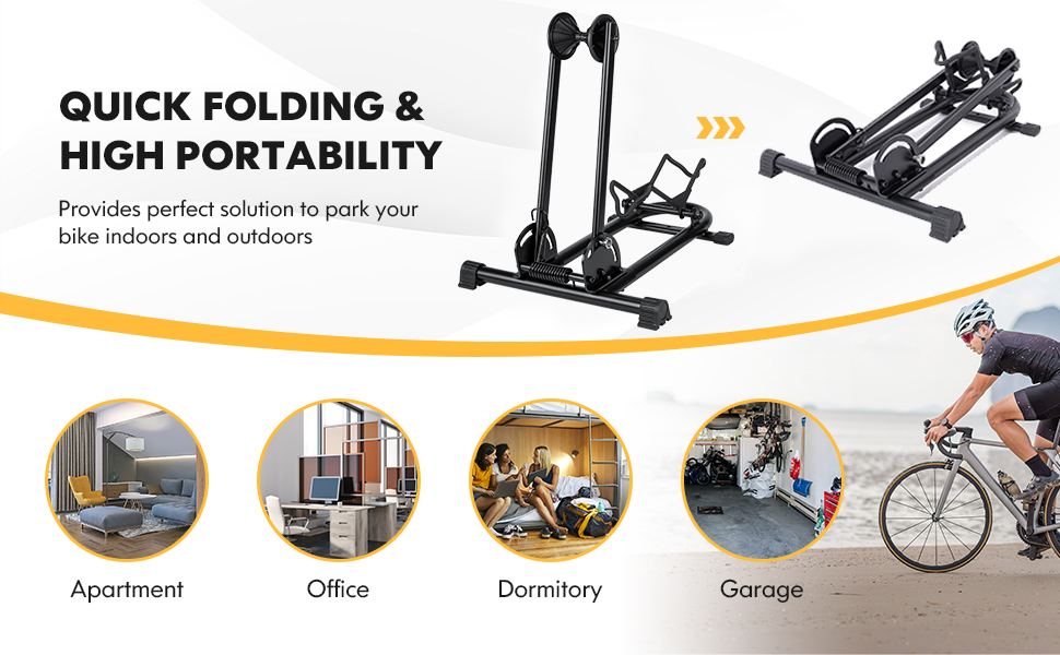 Підставка для велосипедів CXWXC для гаража, дому або магазину: складана, для гірських та шосейних велосипедів. Не підходить для електровелосипедів