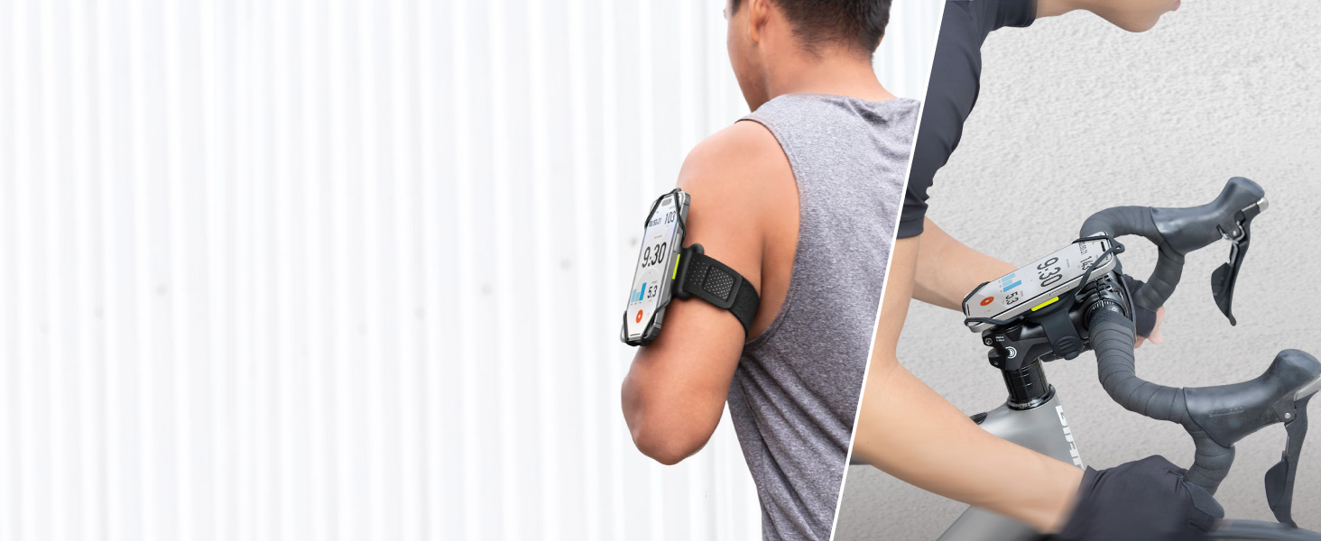 Кріплення для телефону на руку BONE Run Tie Connect Kit 2 Magnetic, сумісне з iPhone 15 Pro Max Plus 14 13 Samsung, для телефонів 4.7-7.2 дюймів, для велосипедів
