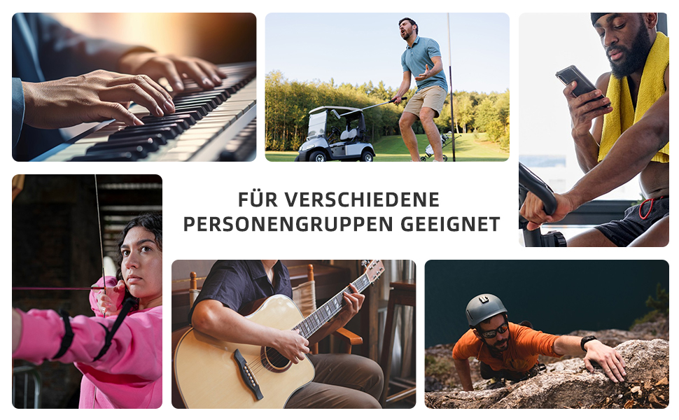 Набір для тренування рук та пальців Handtrainer: 3 шт., 5-100 кг, 8 рівнів опору