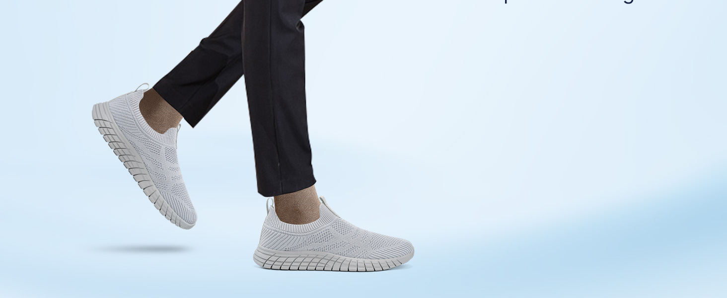 Сліпони чоловічі без шнурівки, спортивні кросівки сірого кольору, дихаючі, для ходьби та бігу, розмір 45 EU