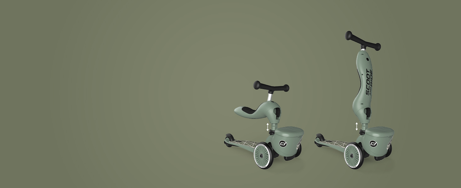 Біговел Scoot & Ride Highwaykick 1 Lifestyle Leopard з сидінням та контейнером для малюків