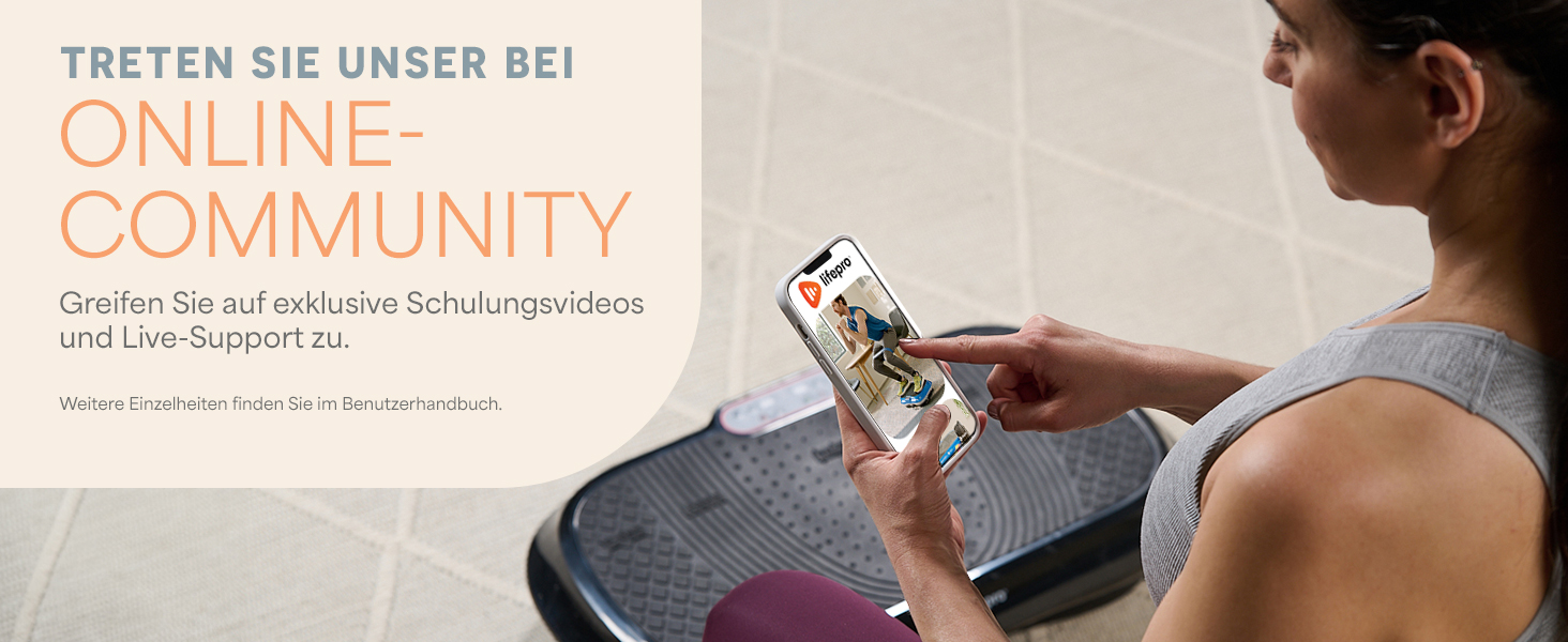 LifePro Вібраційна платформа для тренувань – комплексні тренування всього тіла, фітнес-платформа з еластичними стрічками, обладнання для домашніх тренувань для схуднення та підтяжки, колір: чорний