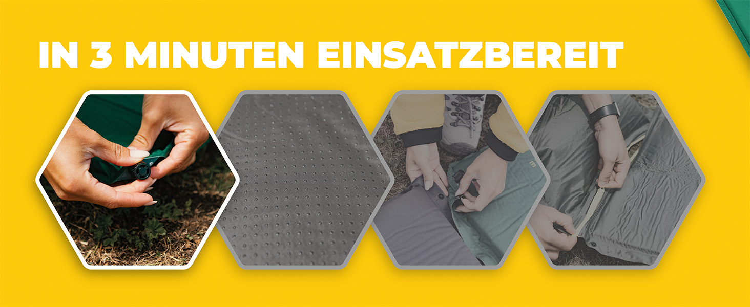 Isomatte самонадувна The Future Air Bender Comfort, 5 см, сіра, для кемпінгу та відпочинку на природі