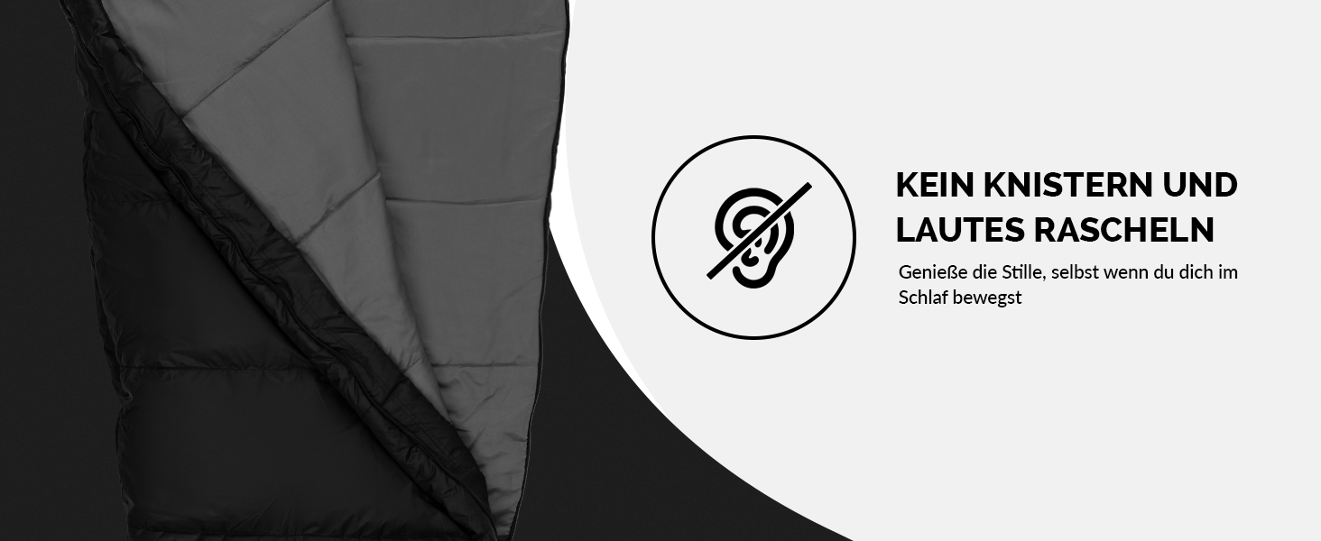 Спальний мішок MONTARAY® Mumiya [8°C - -5°C] з подушкою для 3-4 сезонів [300GSM] - Outdoor зимовий та літній спальний мішок (80x220cm) - Дека- та ковдровий спальний мішок для жінок та чоловіків (теплий), Чорний