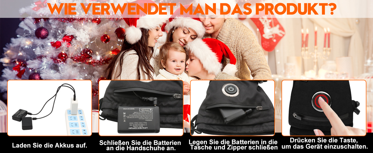 Обогріваючі рукавички SVPRO 5V 6000mAh - водонепроникні та вітронепроникні рукавички для катання на лижах, полювання, мотоциклів та піших прогулянок