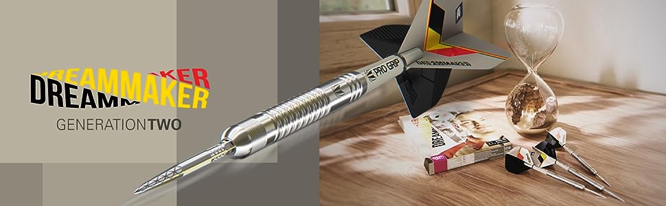Дротики Target Dimitri Van den Bergh Dream Maker G2 90% вольфрам, Swiss Point, стальні наконечники (21, 23, 25 г)
