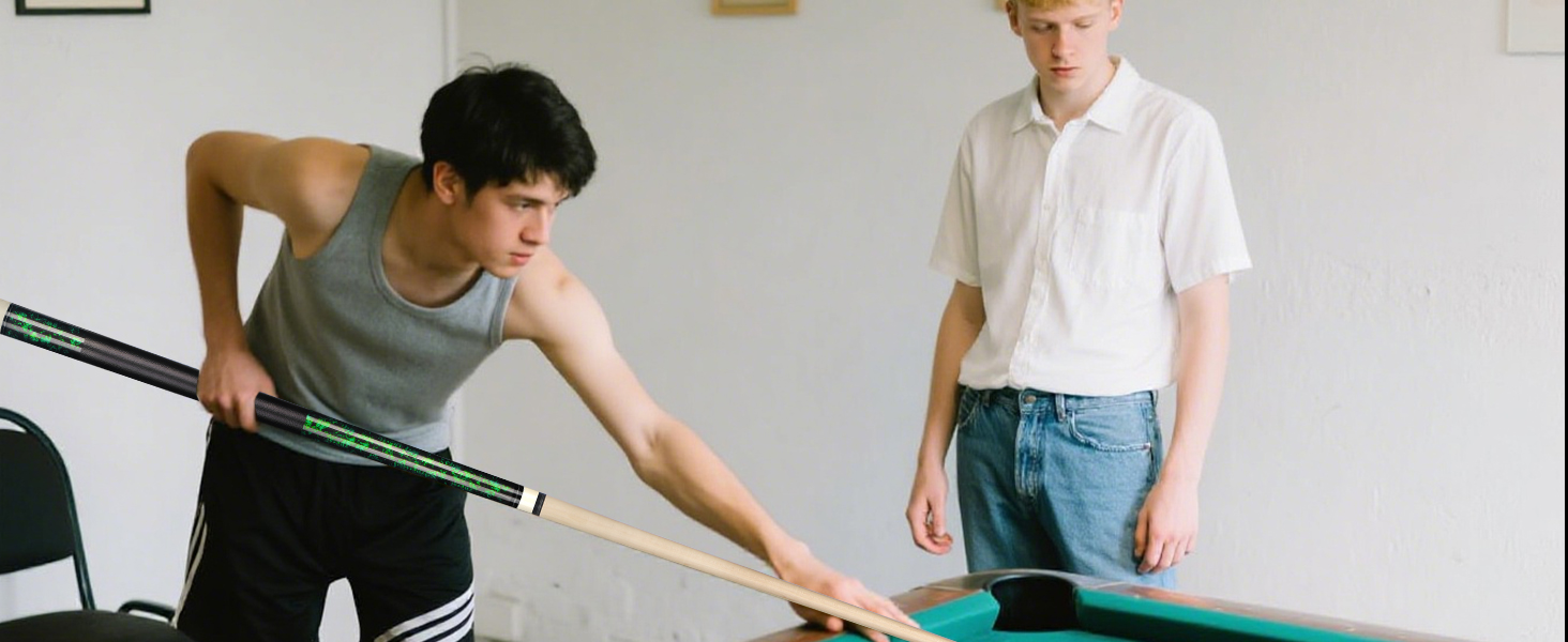 Більярдний кий Horse Billardqueue-Set зі штучним канадським кленом, 58 дюймів, вага 18-21 oz, 2 крейди, для дорослих