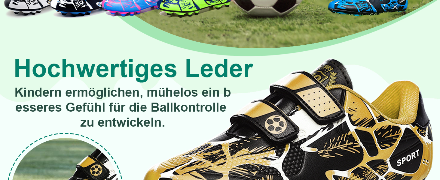 Дитячі футбольні бутси для хлопчиків та дівчаток, бутси для тренувань на штучному газоні, спортивне взуття, шипи, унісекс, 35 EU, чорний/золотий