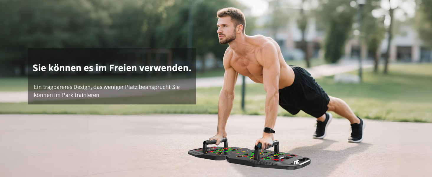 Багатофункціональна дошка для віджимань 20 в 1, складаний тренажер для дому та фітнесу, регульована портативна рама для тренувань (чорна)