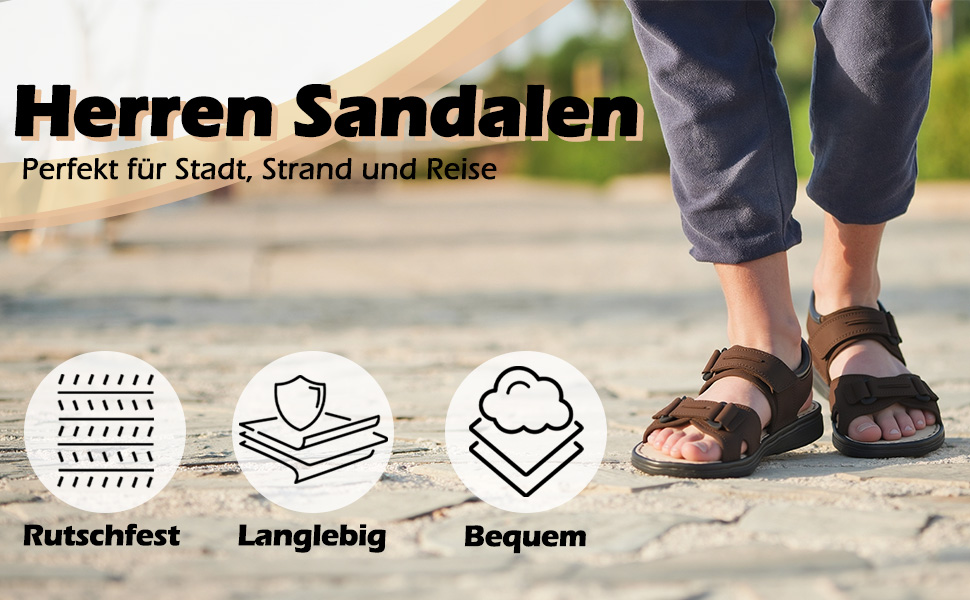 Чоловічі сандалії Riehmot, 43 EU, коричневого кольору