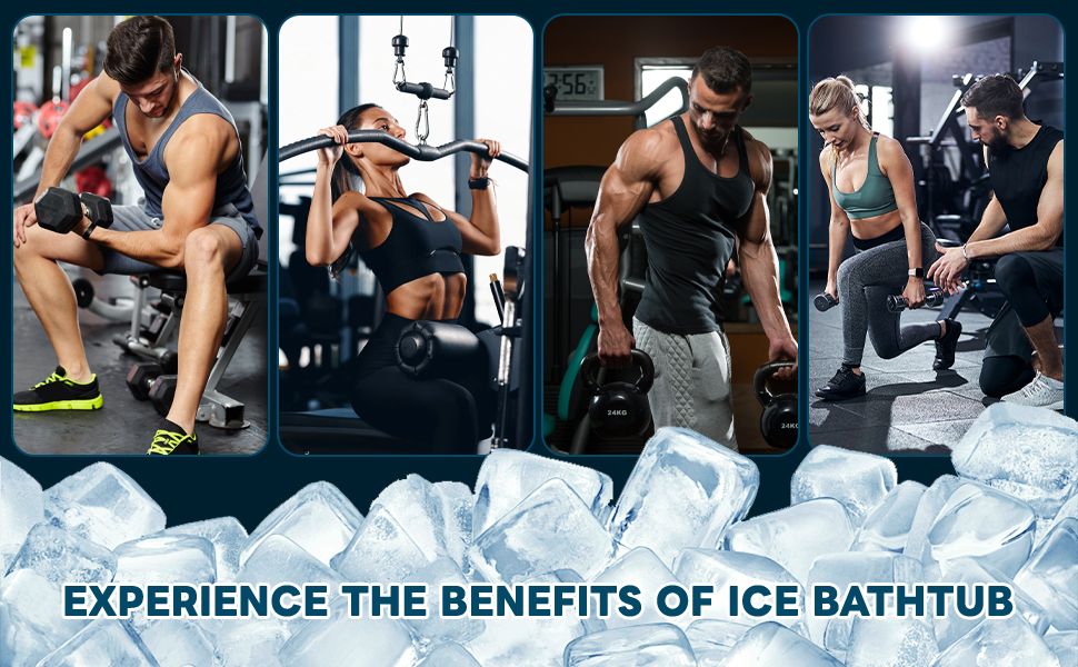 Преміум Ейсбад XL (80 см Ø) - Комплект для криотерапії з тони, крио ванна, криотонна з кришкою та тканиною - для відновлення та оздоровлення