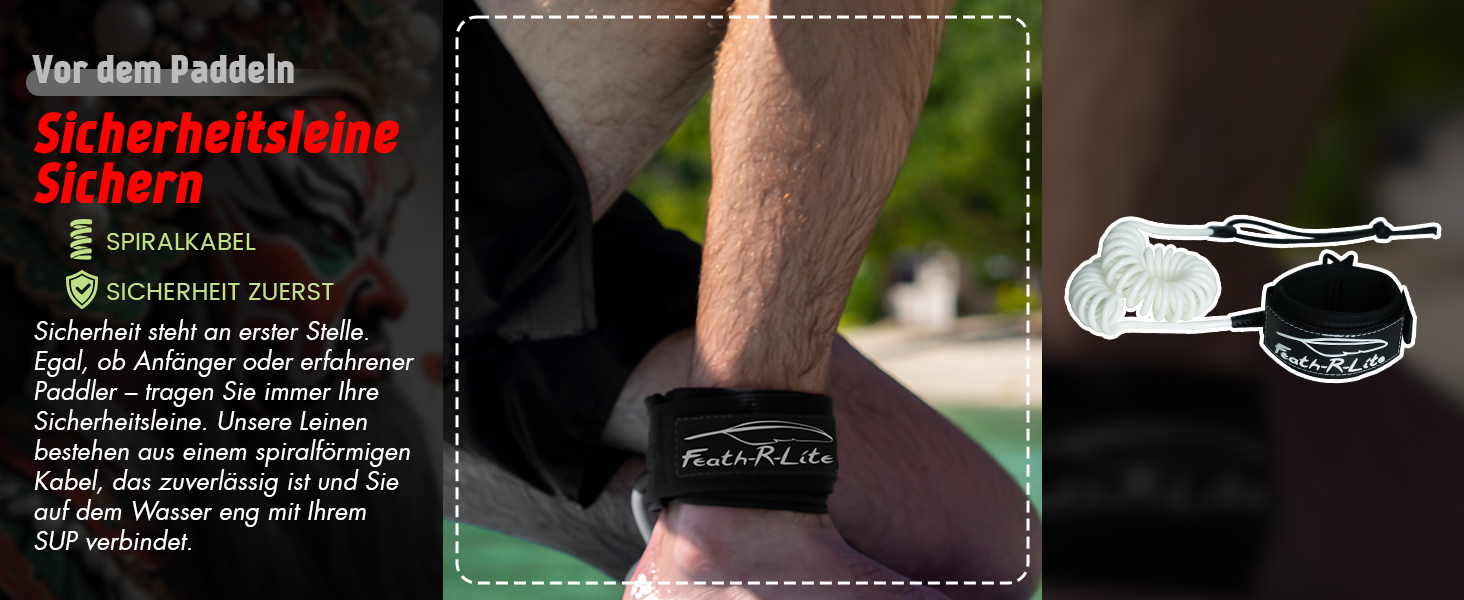 SUP дошка FEATH-R-LITE надувна з веслом та аксесуарами, чорна, 11 футів, для дорослих та підлітків