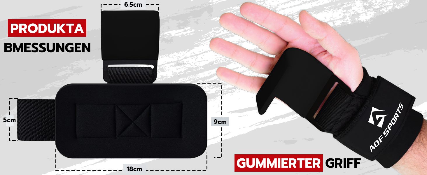 Набори гачків для важкої атлетики AQF – нековзкі ручки з гумовим покриттям, 8 мм неопренова подушка – гачки для підйому штанги для чоловіків та жінок (пара), ідеальні для підйому ваги та силових видів спорту, синій