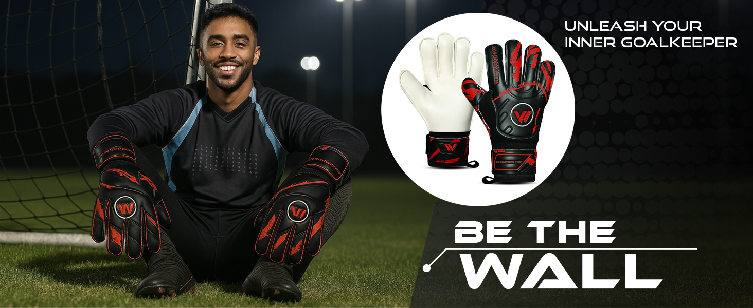 Воротарські рукавички WESTWOOD FOX Fingersave для дітей та підлітків. DumboLatex, 4+3 мм, GELB-WEIß, розмір 6 (8-10 років)