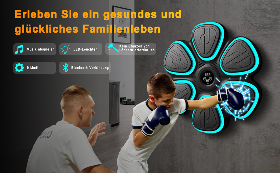 Електронна боксерська машина для дому та фітнес-залу: інтелектуальний тренажер з музикою та рукавичками