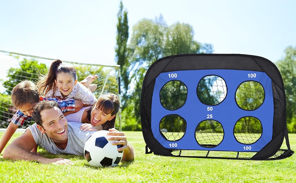 Набір з 2 воріт для футболу Vounot Pop-Up 120x80x80 см, дитячі, портативні, для саду, вулиці та тренувань 4-в-1
