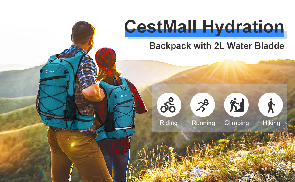 Рюкзак CestMall 2L для гідратації, зелений, для активного відпочинку