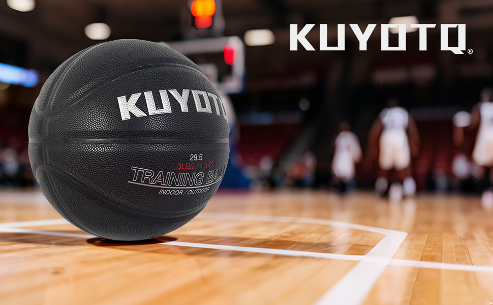 Баскетбольний м'яч KUYOTQ 1.3 кг, Verbundstoff, для тренувань та гри на вулиці, розмір 7, покращує контроль м'яча, дриблінг, передачі та підбирання