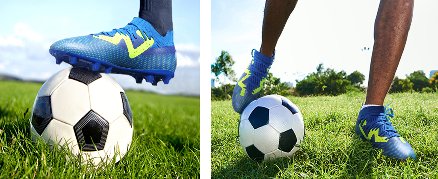 Чоловічі футбольні бутси DREAM PAIRS - професійні, для тренувань та гри на вулиці, 46 EU, неоново-зелені