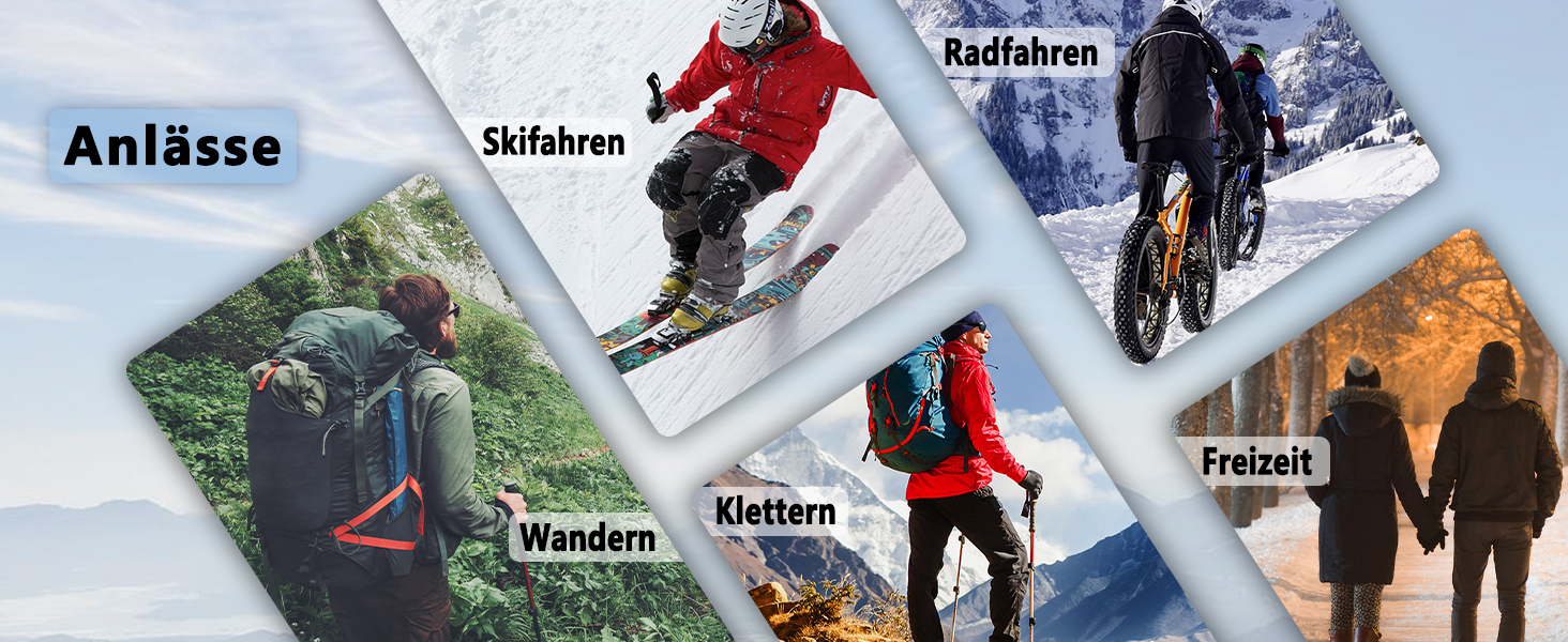 Чоловіча зимова куртка EKLENTSON: водонепроникна, вітронепроникна, з підкладкою, для туризму та активного відпочинку, 4 кишені, червона