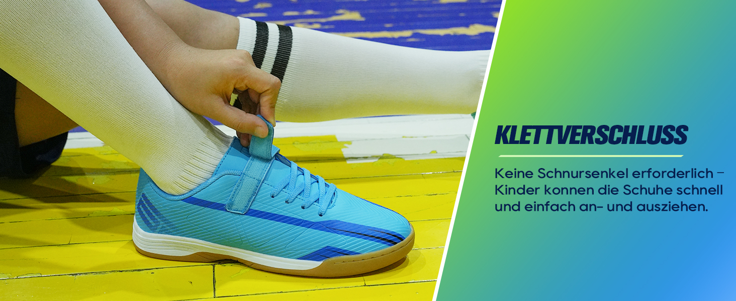 Дитячі футзальні бутси JABASIC для хлопчиків та дівчаток - Indoor 37 EU, колір: лайм