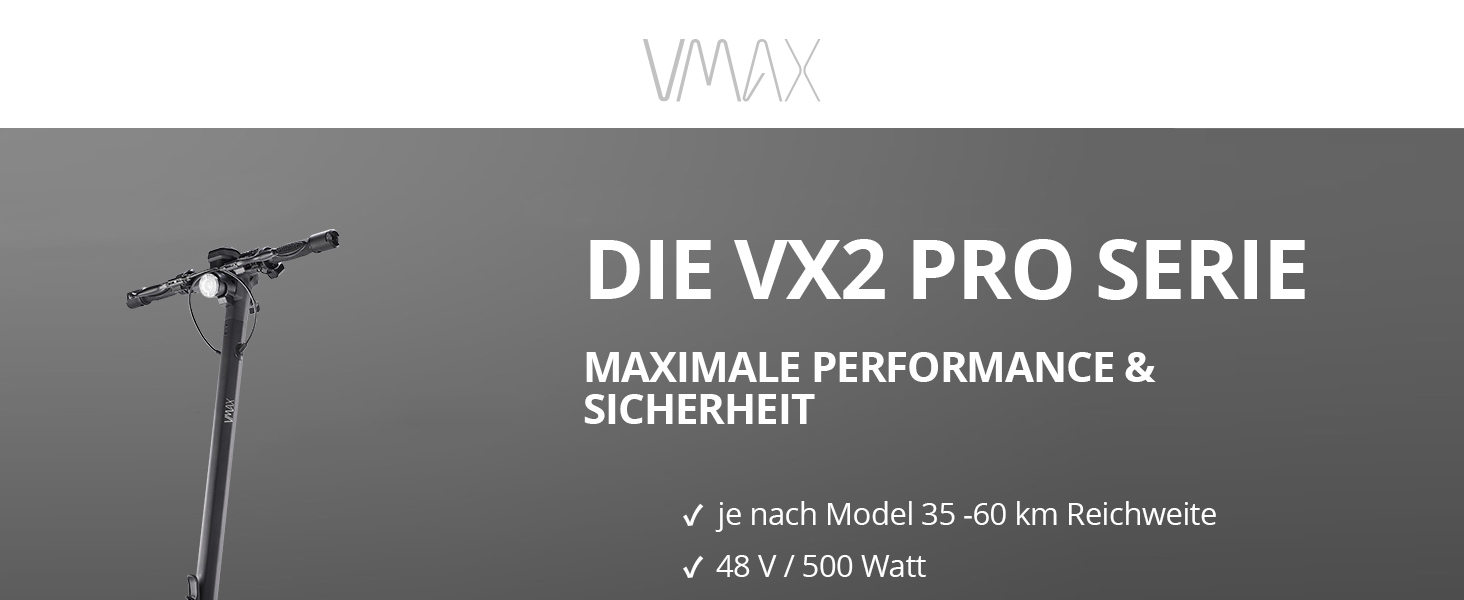 Електросамокат VMAX VX2 PRO, 130 кг, поворотник, 500 Вт, 45 км