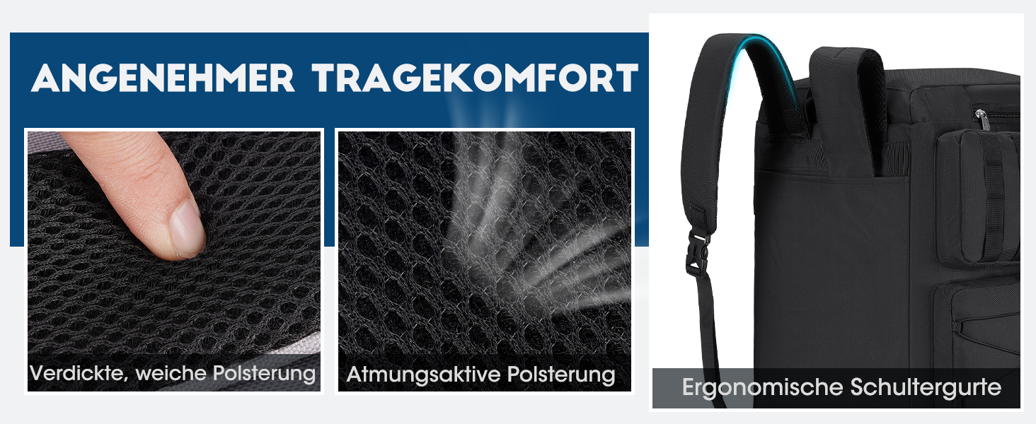Спортивна сумка RAINSMORE 45L 3-в-1 для фітнесу та подорожей, водонепроникна дорожня сумка з відділенням для взуття та мокрих речей, чорна