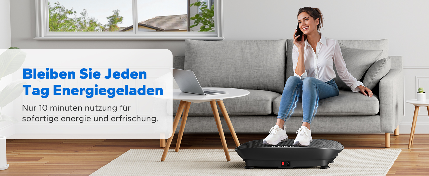 Вібраційна платформа MERACH для формування тіла та релаксації. Тиха, компактна, з LED-дисплеєм, пульт дистанційного керування та зручним силіконовим покриттям. Чорний колір