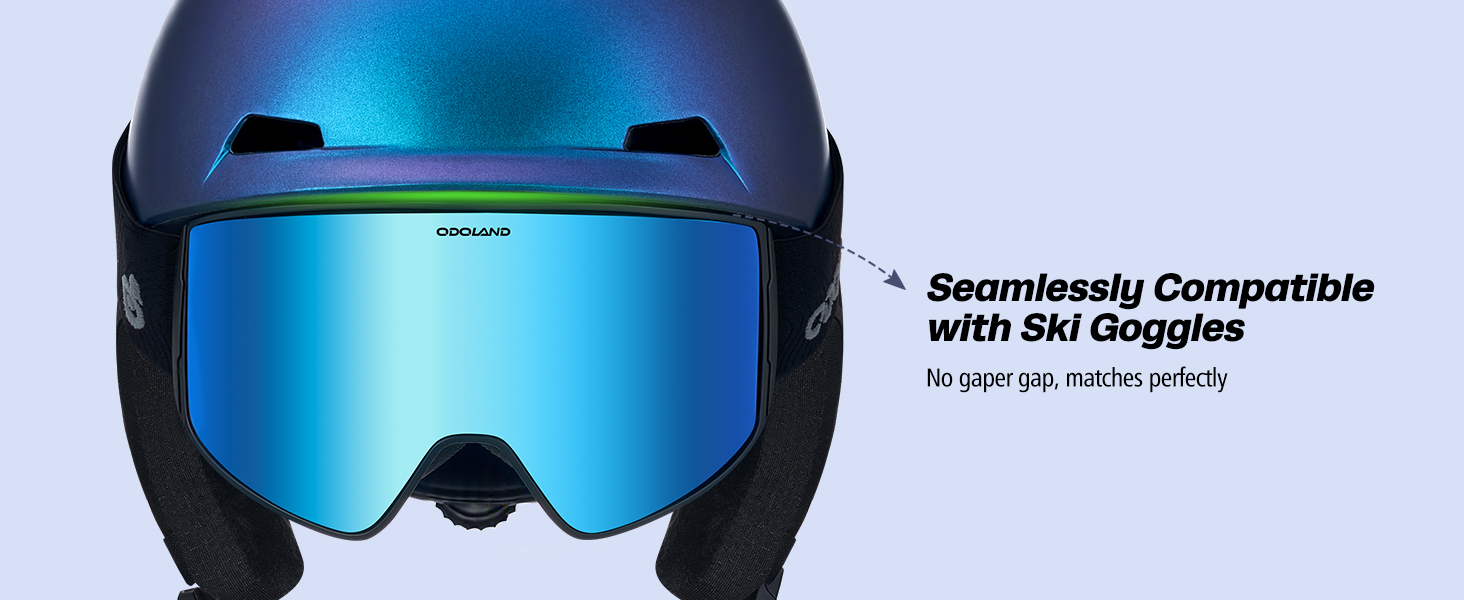 Шолом гірськолижний/сноубордичний Odoland, унісекс, чорний, регульований, для дорослих та підлітків