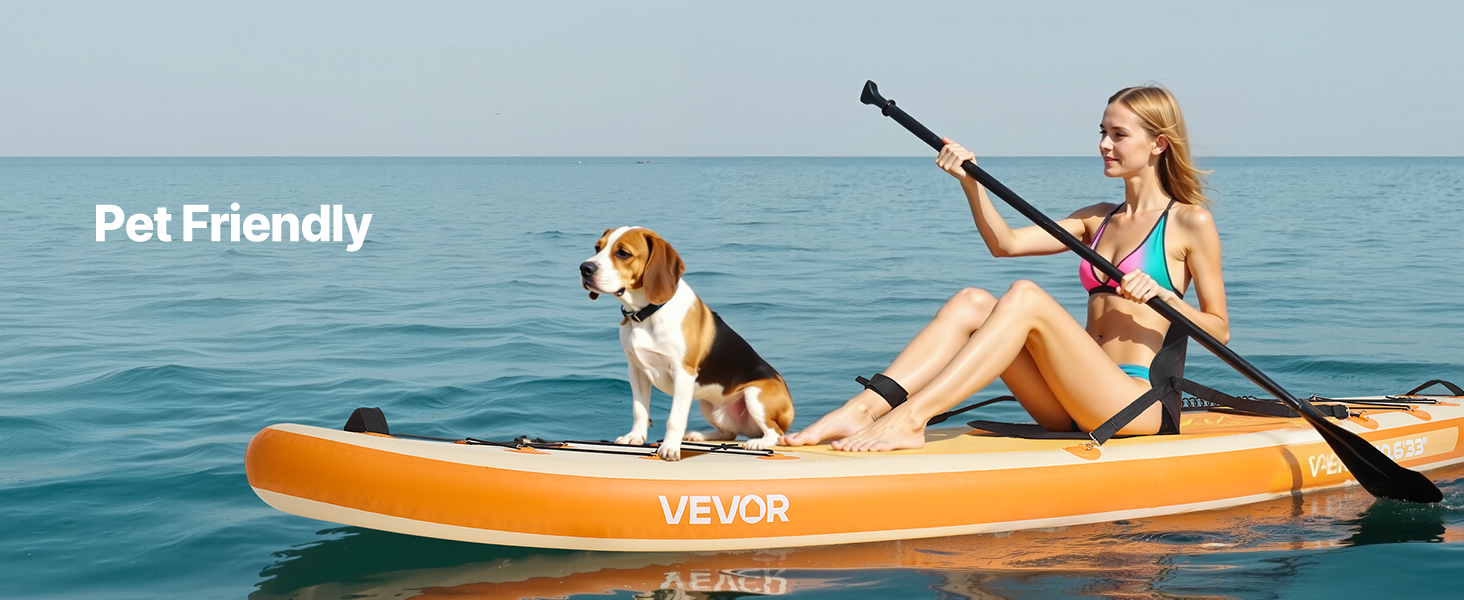 Надувний SUP VEVOR Stand Up Paddle Board (323/335см) з аксесуарами: насос, весло, рюкзак, ремнабір, кишенька для телефону. Підходить для дорослих та дітей.