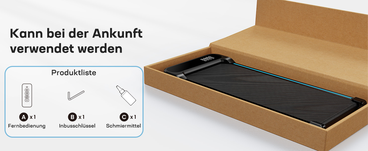 Бігова доріжка HUANUO Walking Pad для дому та офісу з нахилом 5%, вантажопідйомністю 150 кг, 2.5 к.с., з пультом та LED-дисплеєм, чорна