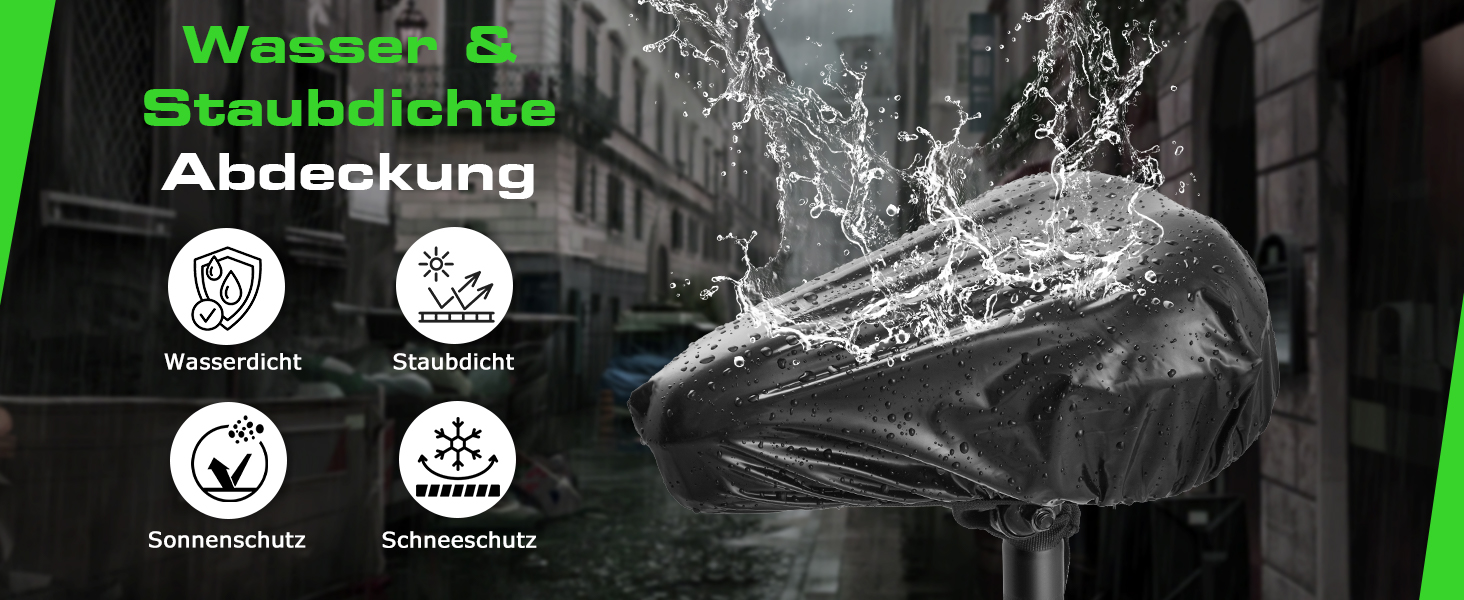 Покриття для сідла велосипеда Zacro Gel Überzug, чорний, 28x19 см. Захист від вологи, комфорт для чоловіків, жінок та дітей.