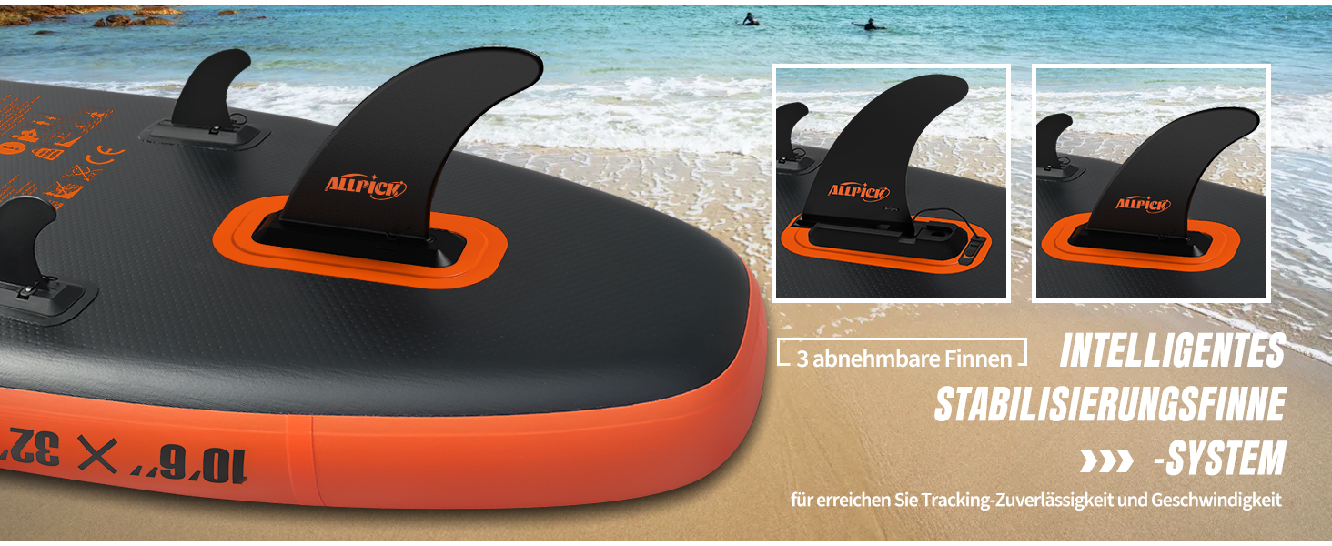 Надувний SUP-борд ALLPICK Premium з аксесуарами, кріпленням для камери та регульованим веслом (200 кг)