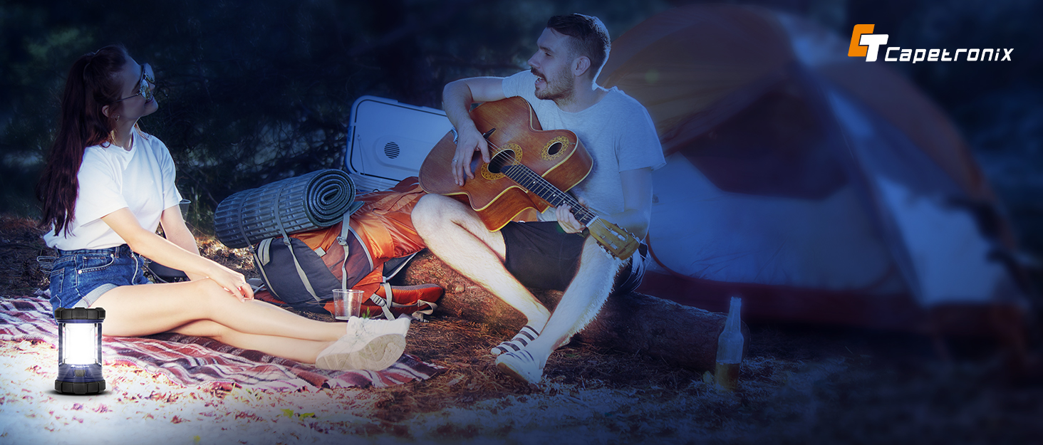 Ліхтар кемпінговий LED, 3200LM, Power Bank 4600mAh, 5 режимів, регулювання яскравості, Navy Blue